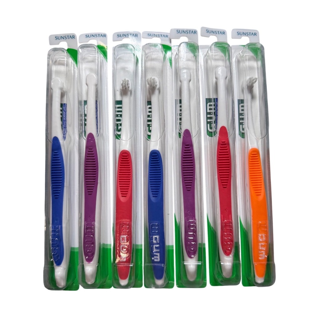 Sunstar GUM 308 End Tuft Toothbrush Lot of 7 Specialty Precision Brushes NEW
